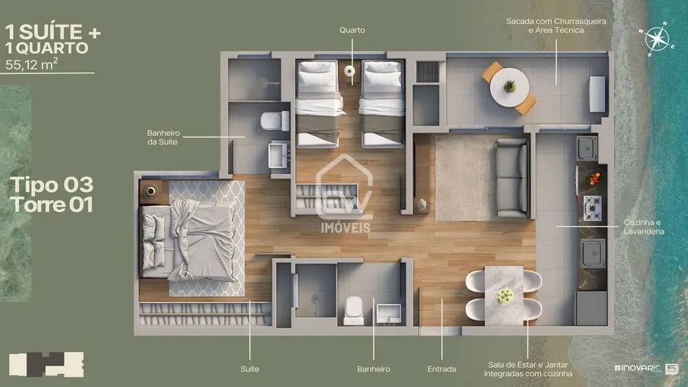 Apartamento, 2 quartos, 54 m² - Foto 10