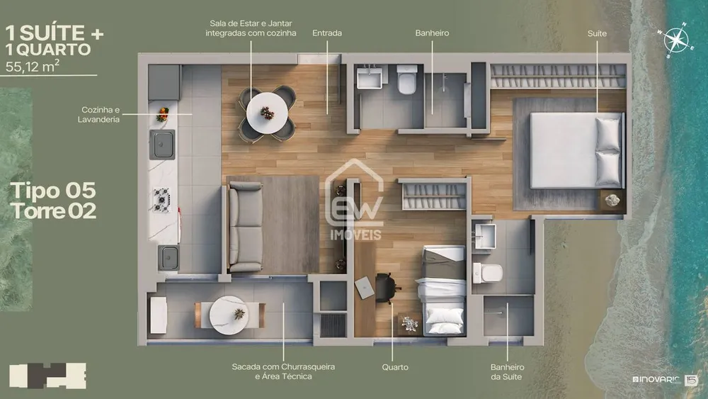 Apartamento, 2 quartos, 54 m² - Foto 15