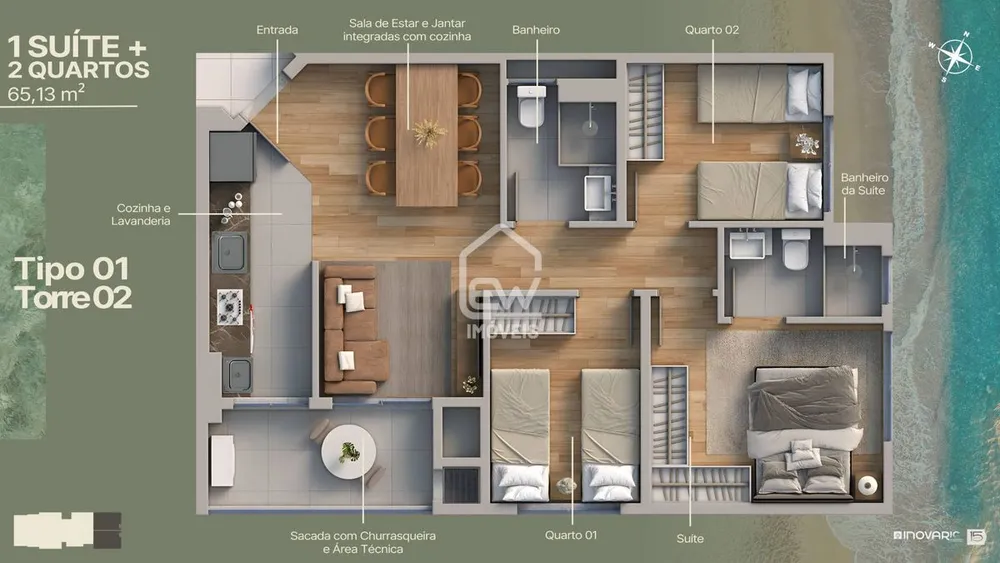 Apartamento, 2 quartos, 54 m² - Foto 13