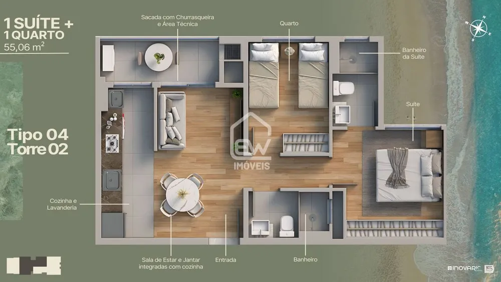 Apartamento, 2 quartos, 54 m² - Foto 14