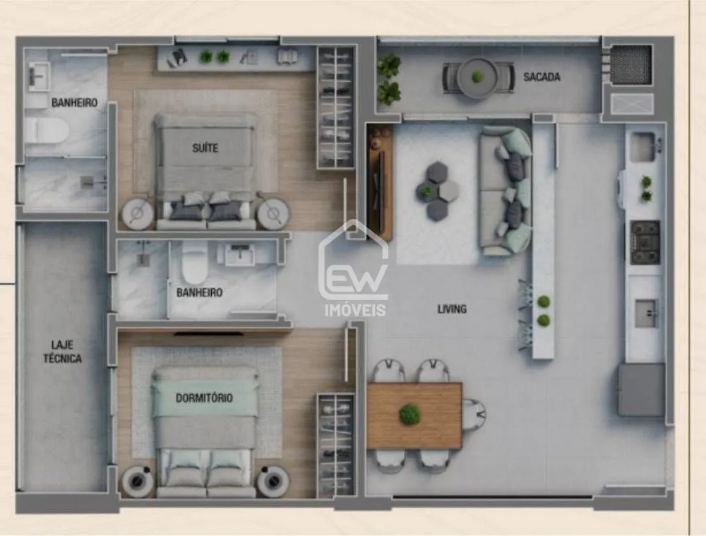 Apartamento, 2 quartos, 70 m² - Foto 6