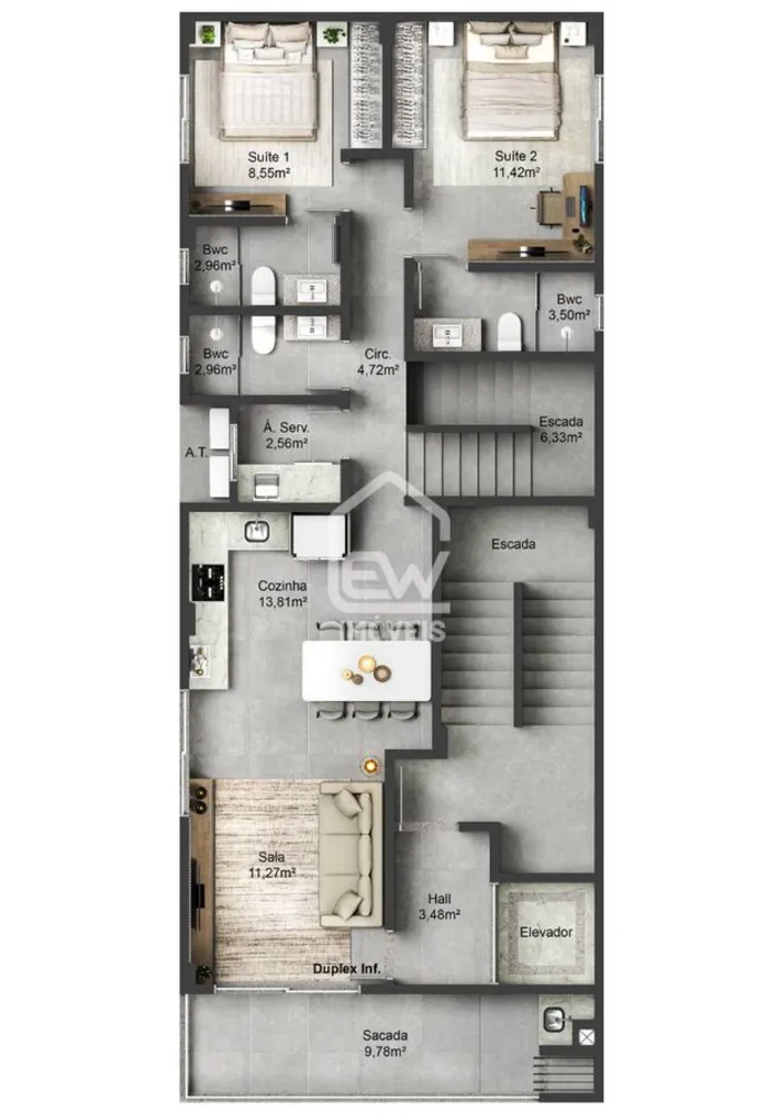 Apartamento, 3 quartos, 90 m² - Foto 12