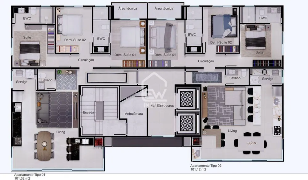 Apartamento, 3 quartos, 101 m² - Foto 19