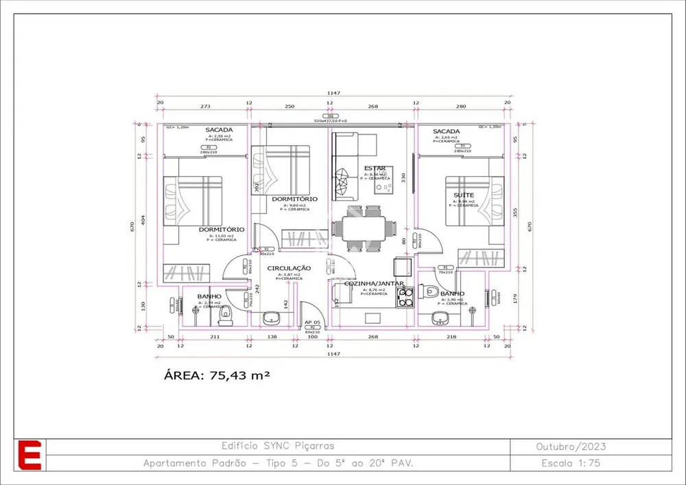 Apartamento, 2 quartos, 75 m² - Foto 14