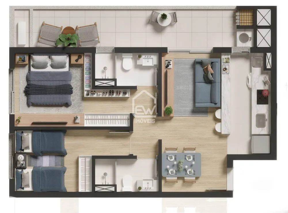 Apartamento, 2 quartos, 69 m² - Foto 12
