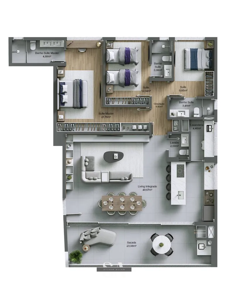 Apartamento, 3 quartos, 149 m² - Foto 9