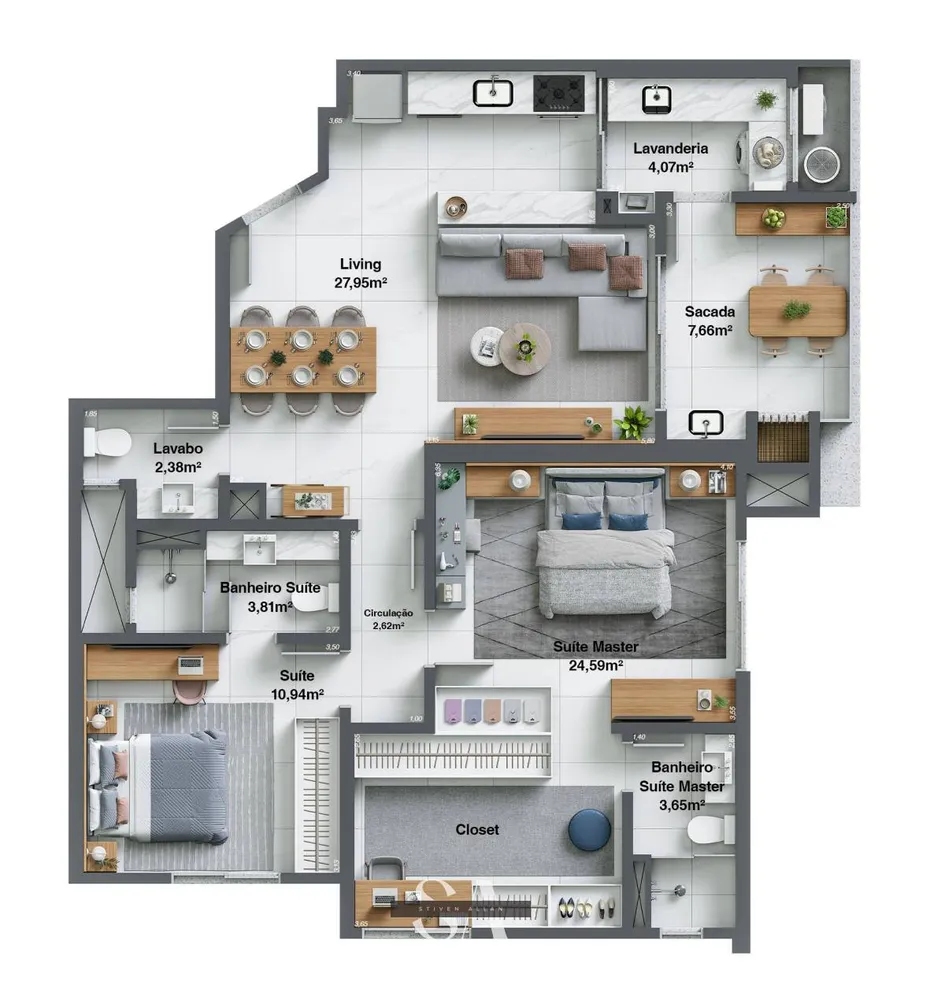 Apartamento, 3 quartos, 101 m² - Foto 9