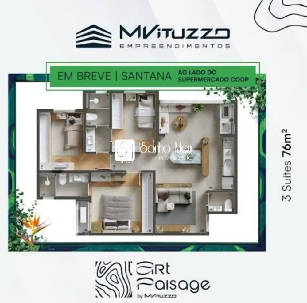 Apartamento, 3 quartos, 76 m² - Foto 2