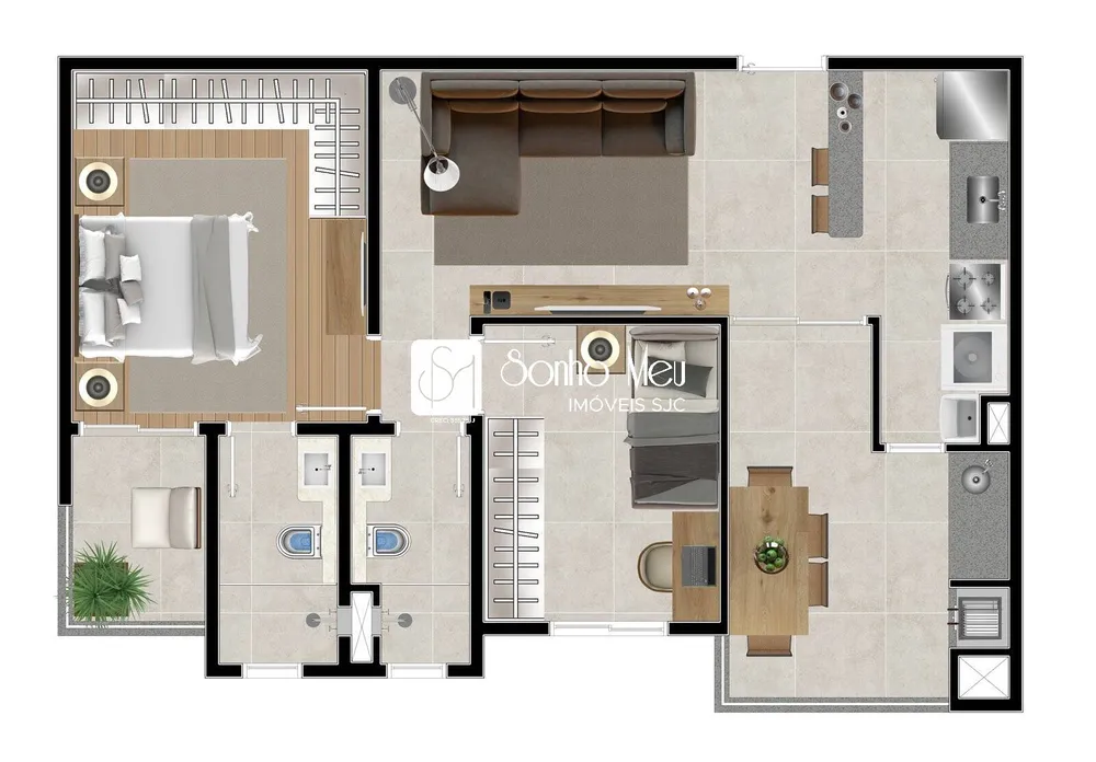 Apartamento, 2 quartos - Foto 1