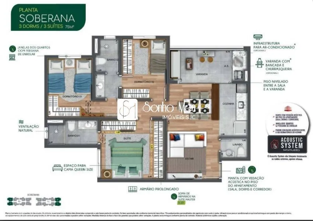 Apartamento, 3 quartos, 75 m² - Foto 6