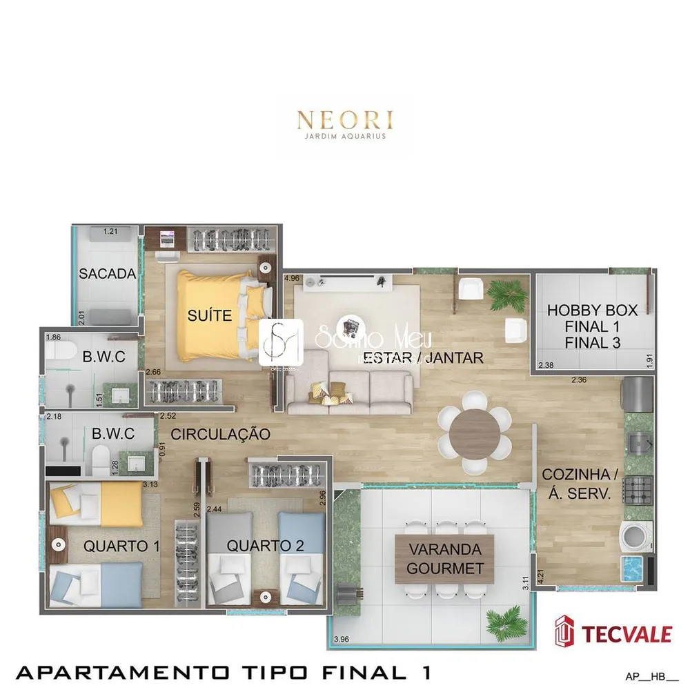 Apartamento, 3 quartos, 86 m² - Foto 2