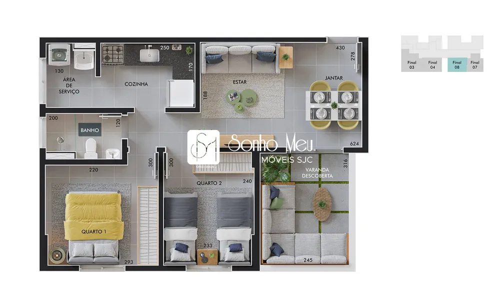Apartamento, 2 quartos, 53 m² - Foto 15