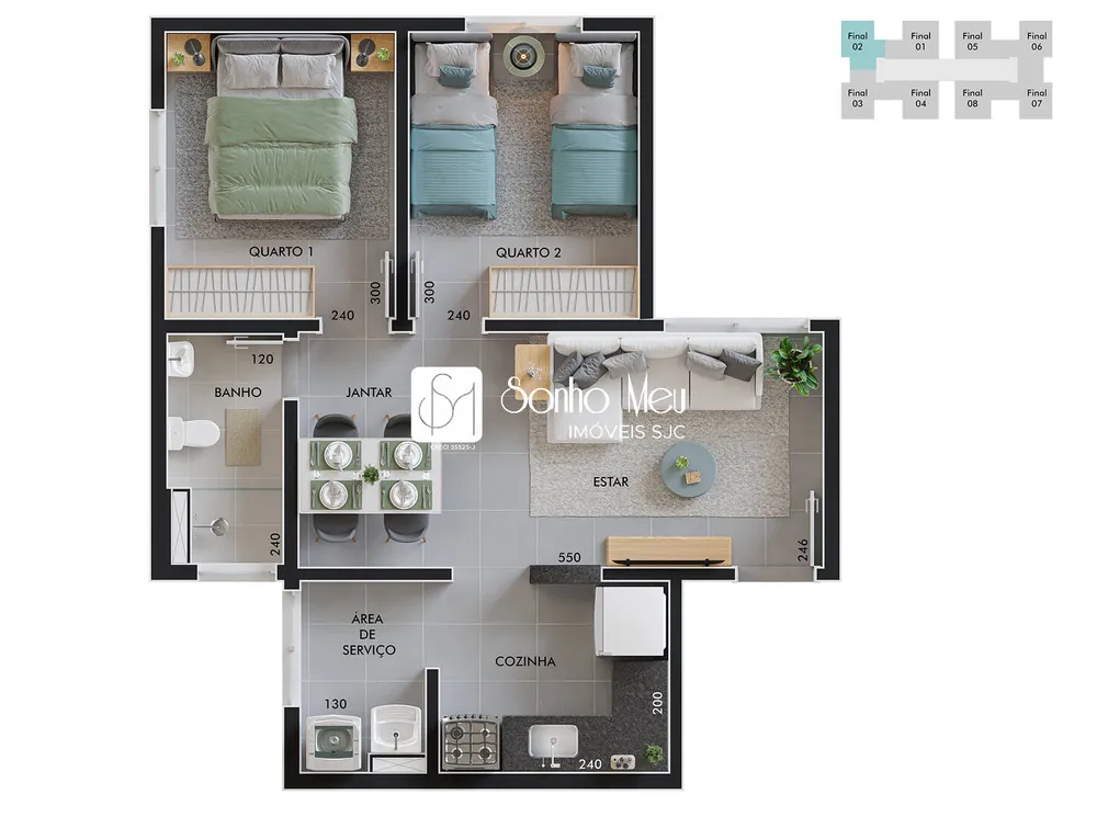 Apartamento, 2 quartos, 46 m² - Foto 14