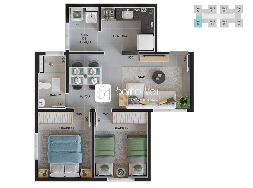 Apartamento, 2 quartos, 46 m² - Foto 11