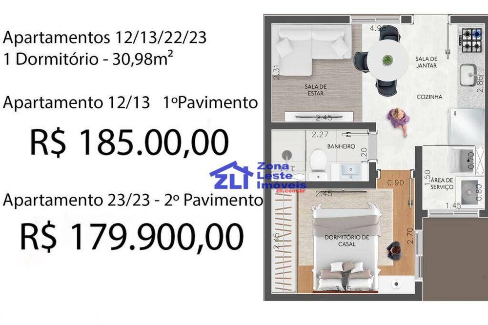 Apartamento, 1 quarto, 30 m² - Foto 2