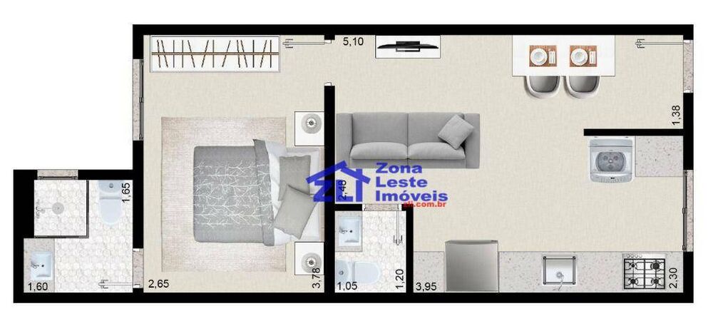 Kitnet-Studio, 37 m² - Foto 7