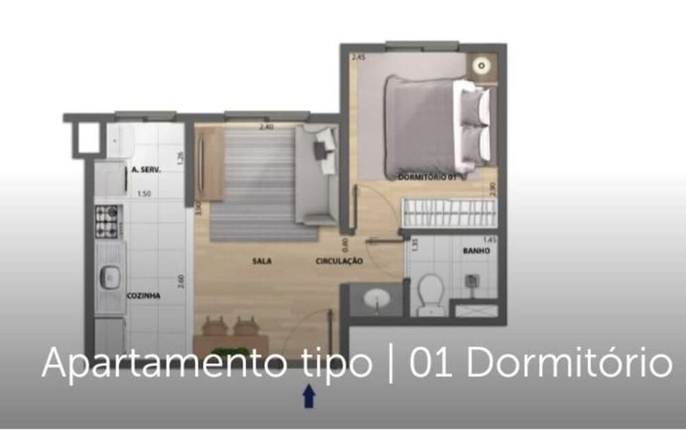 Apartamento, 1 quarto, 30 m² - Foto 4