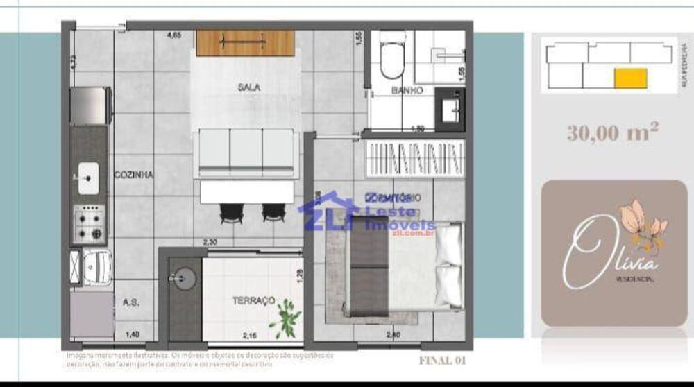 Apartamento, 1 quarto, 30 m² - Foto 4