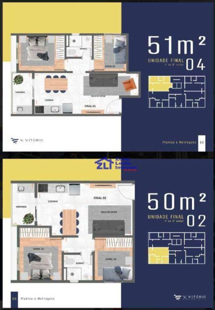 Apartamento, 2 quartos, 51 m² - Foto 2