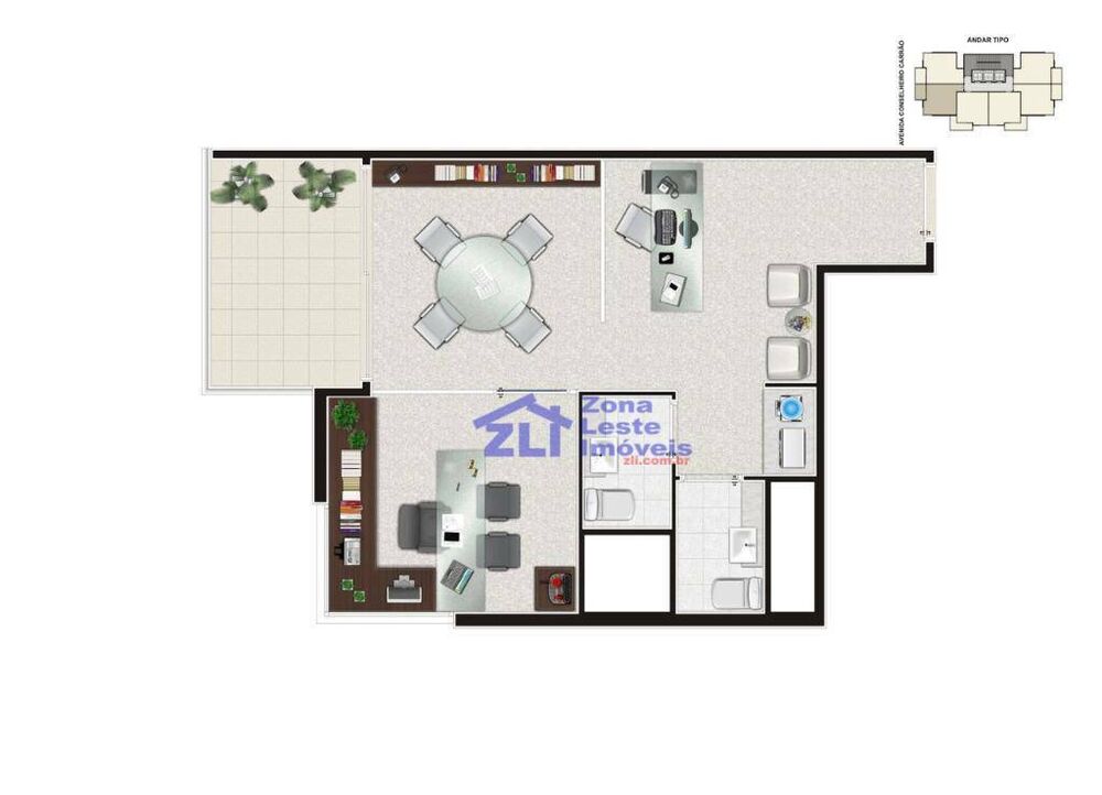 Sala-Conjunto, 36 m² - Foto 4