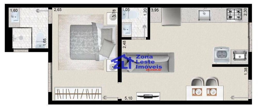 Kitnet-Studio, 37 m² - Foto 2