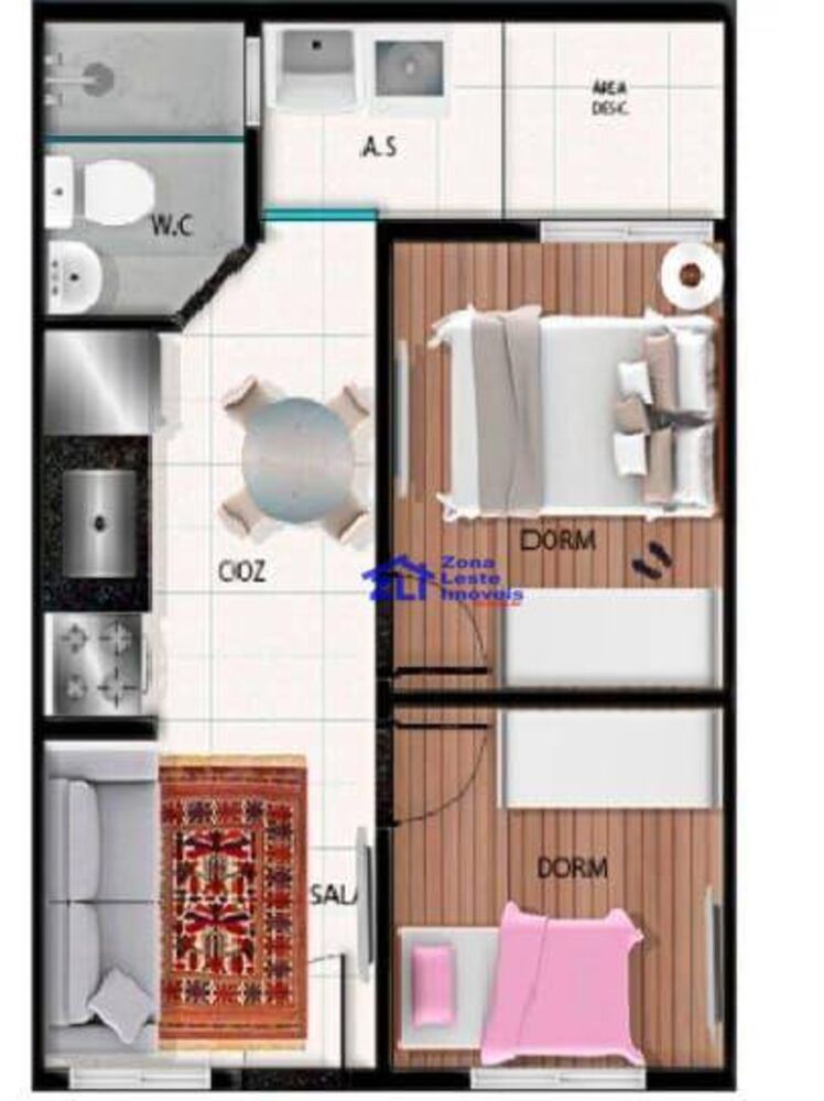 Apartamento, 2 quartos, 37 m² - Foto 4