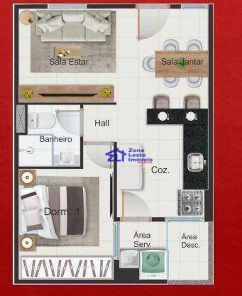 Apartamento, 2 quartos, 36 m² - Foto 1