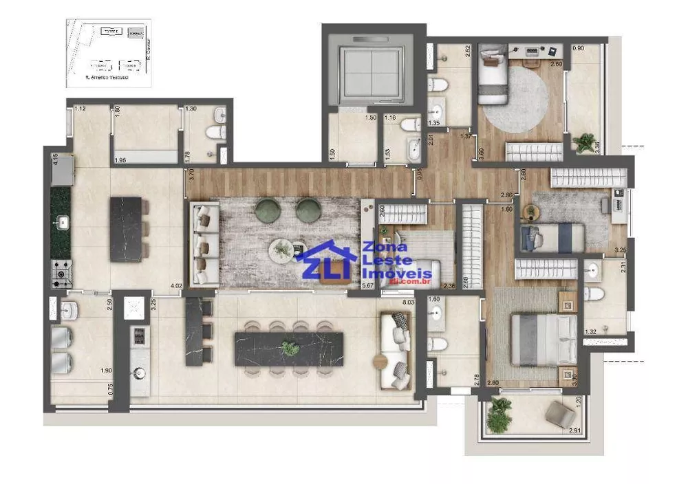 Apartamento, 3 quartos, 192 m² - Foto 9