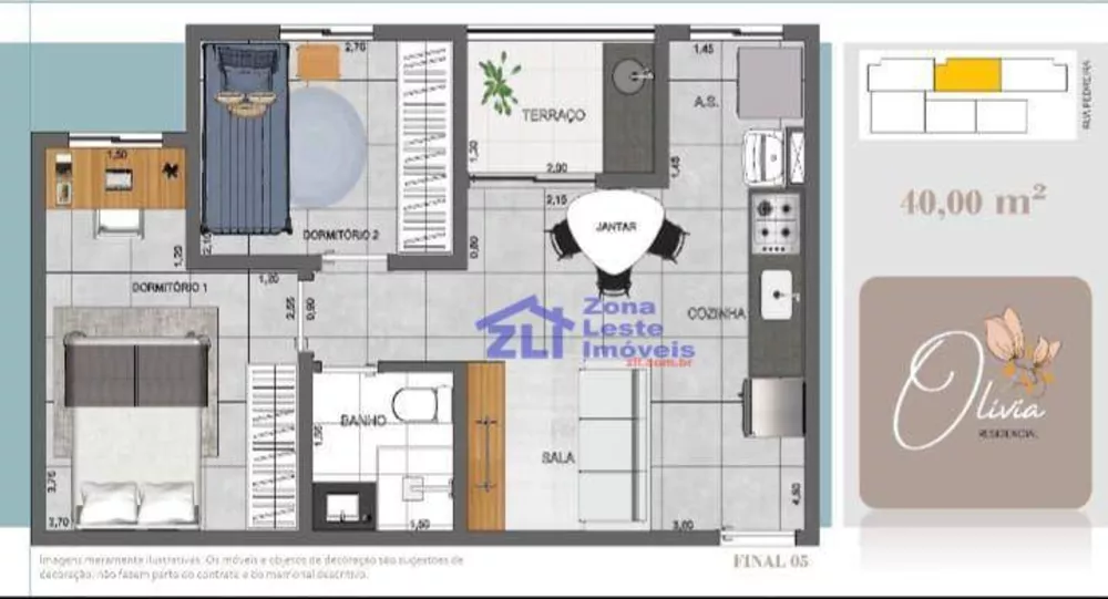Apartamento, 2 quartos, 40 m² - Foto 6