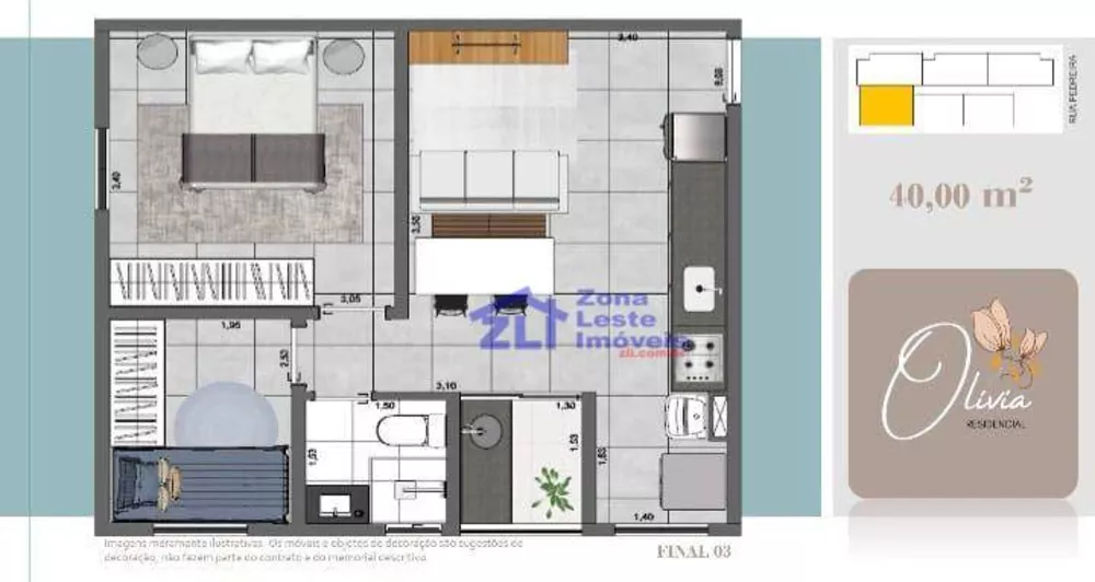 Apartamento, 2 quartos, 40 m² - Foto 12