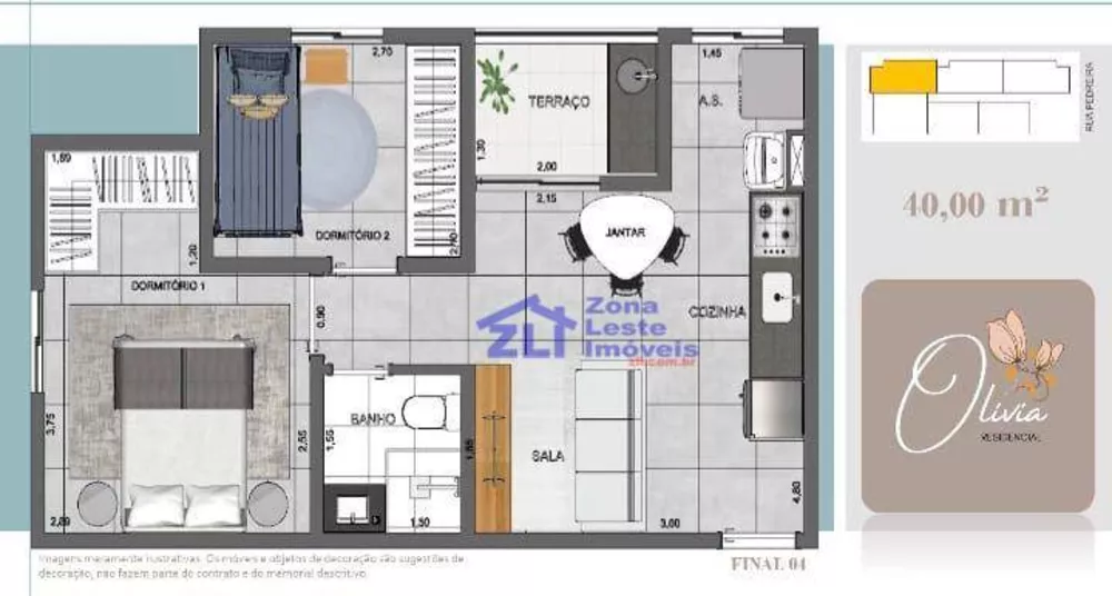 Apartamento, 2 quartos, 40 m² - Foto 7