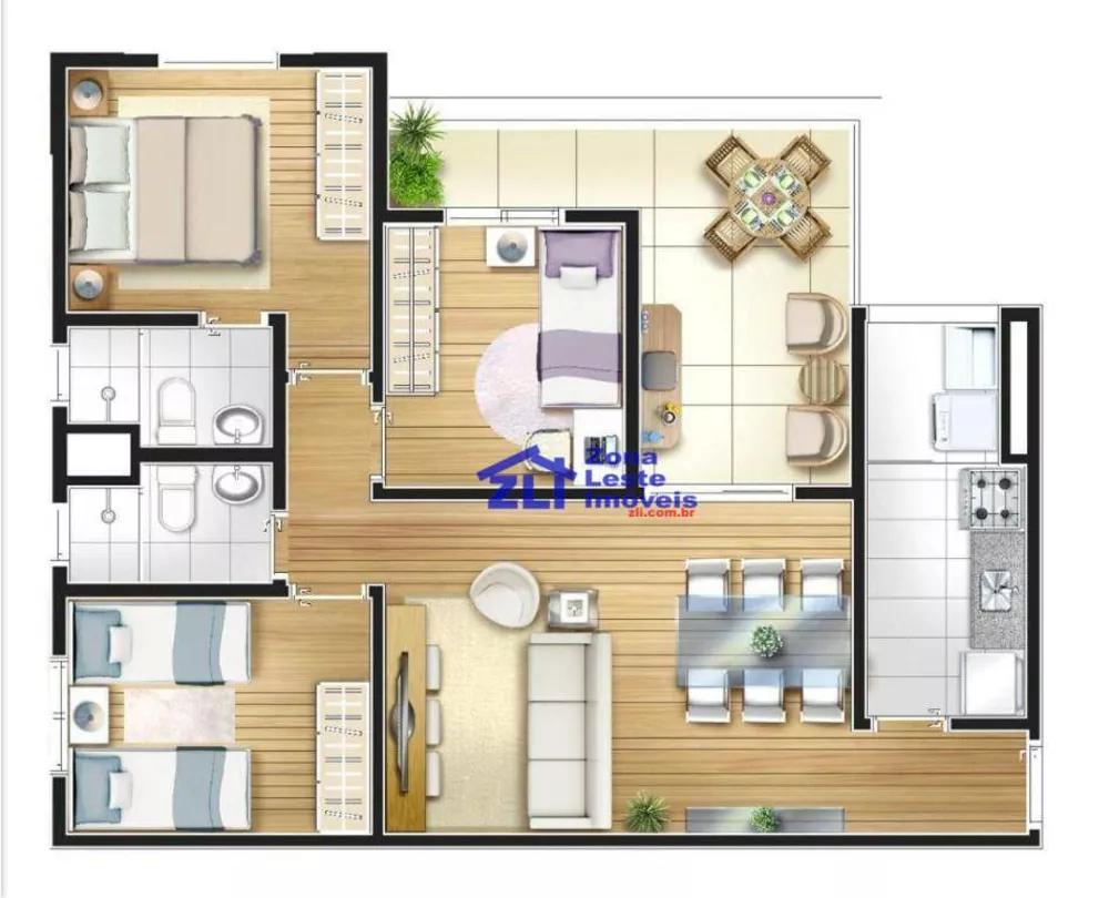 Apartamento, 3 quartos, 74 m² - Foto 3