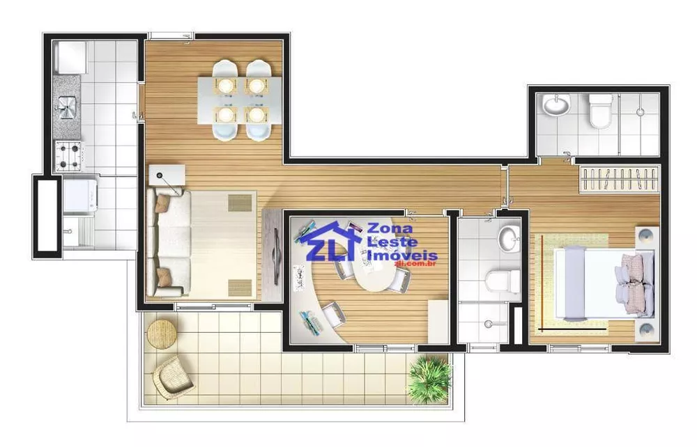 Apartamento, 3 quartos, 74 m² - Foto 2