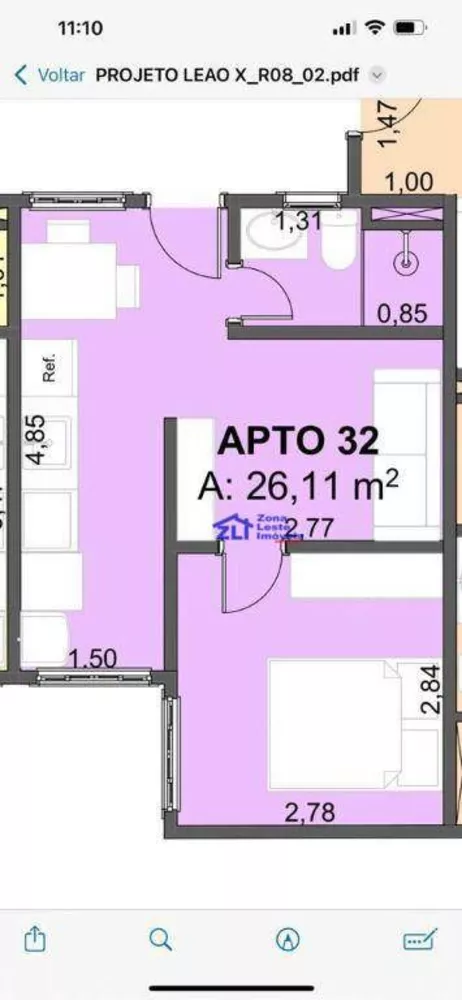 Apartamento, 1 quarto, 26 m² - Foto 3