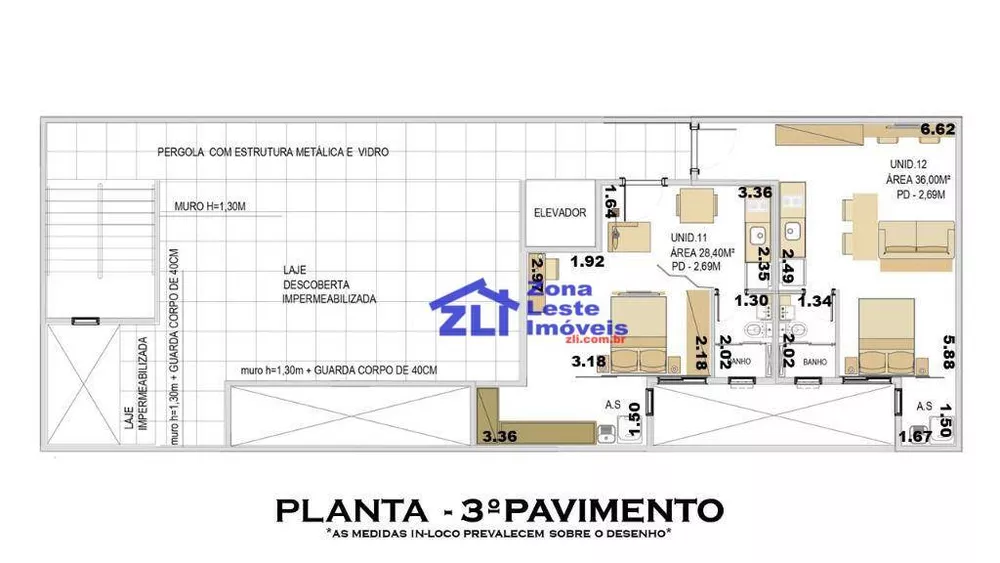 Kitnet-Studio, 36 m² - Foto 2