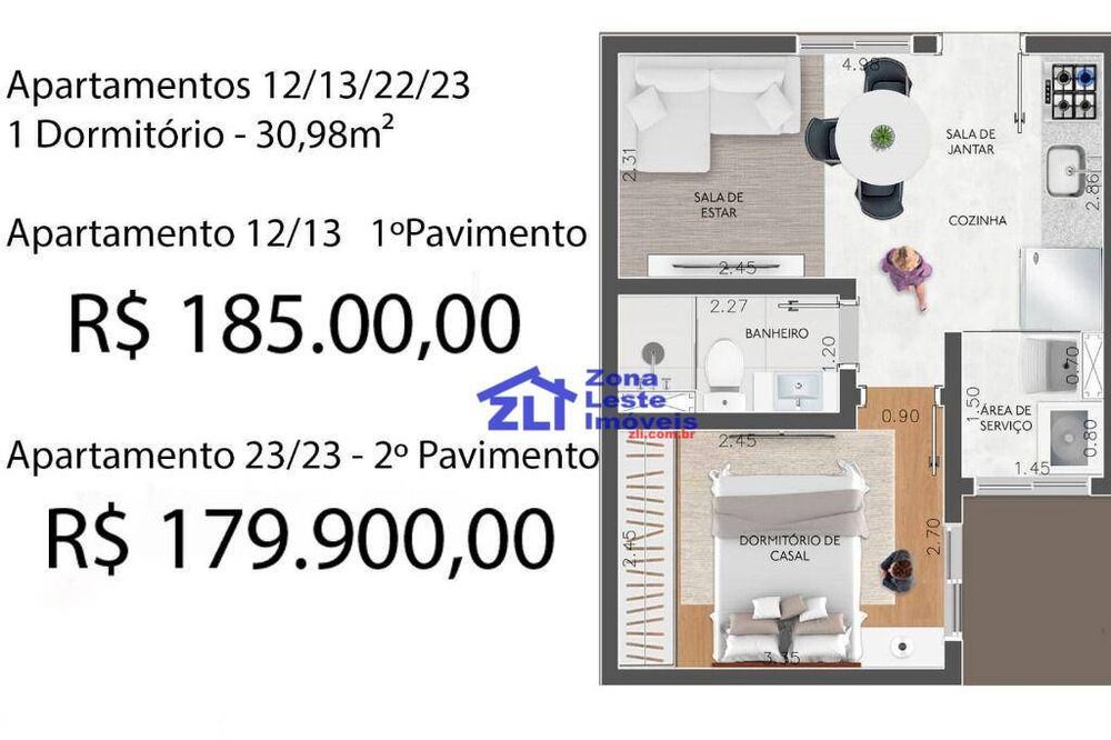 Apartamento, 1 quarto, 30 m² - Foto 1