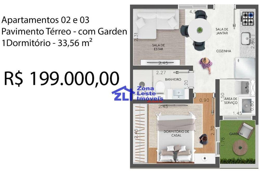 Apartamento, 1 quarto, 33 m² - Foto 4