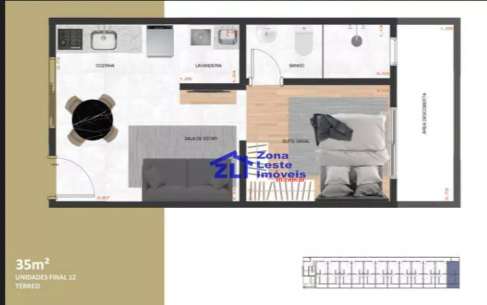 Apartamento, 1 quarto, 34 m² - Foto 14
