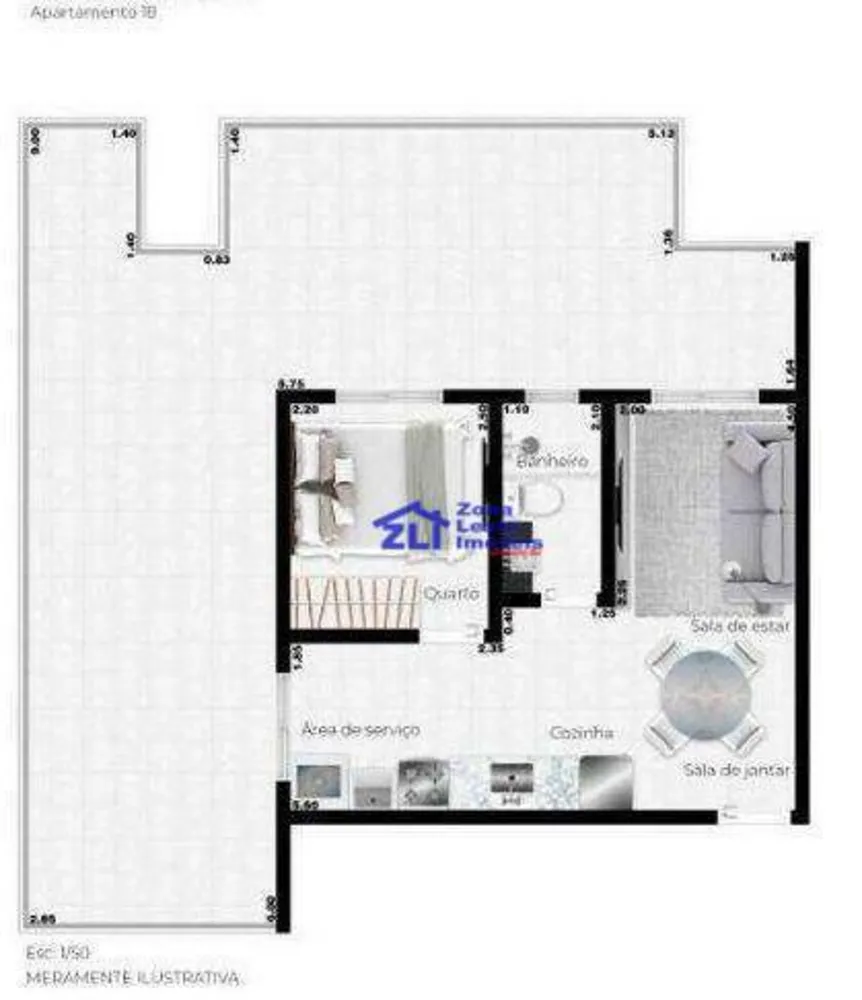 Cobertura, 1 quarto, 41 m² - Foto 4