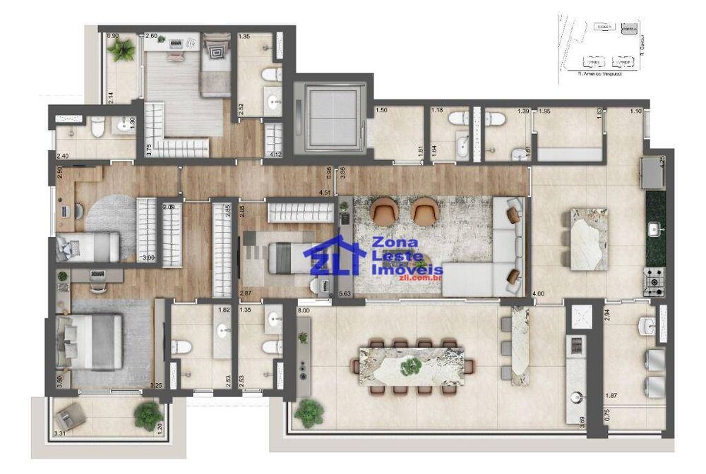 Apartamento, 3 quartos, 170 m² - Foto 6