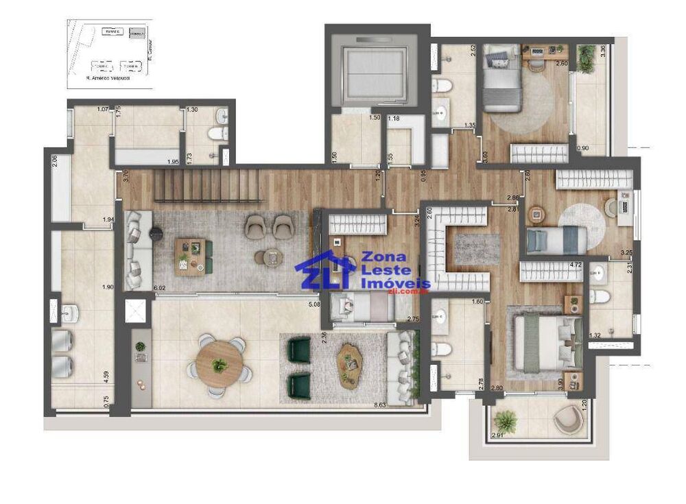 Apartamento, 3 quartos, 170 m² - Foto 2