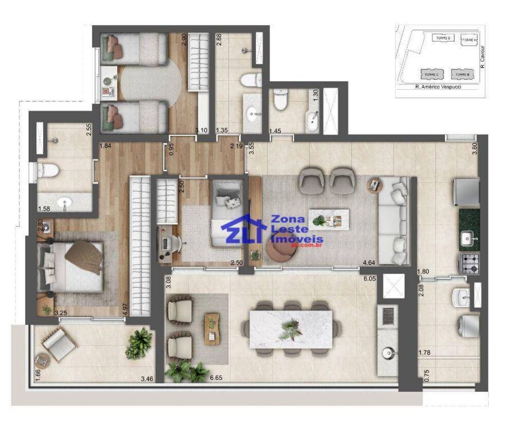 Apartamento, 3 quartos, 170 m² - Foto 4