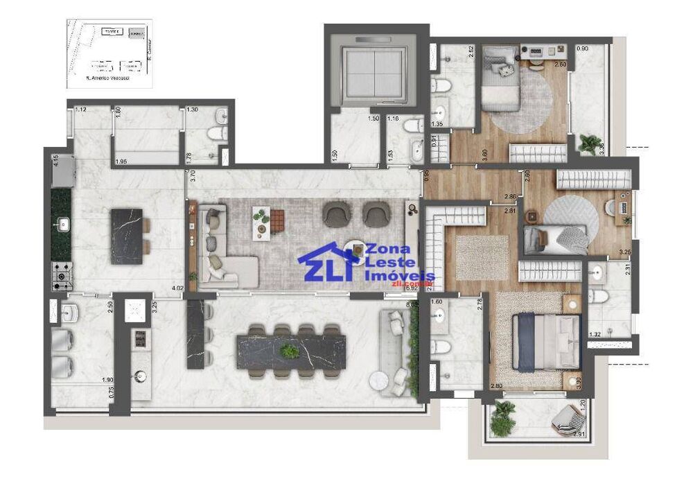 Apartamento, 3 quartos, 170 m² - Foto 3