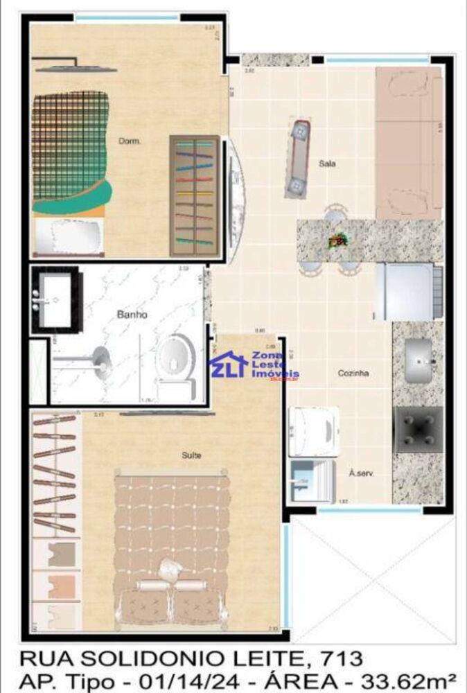 Apartamento, 2 quartos, 34 m² - Foto 4