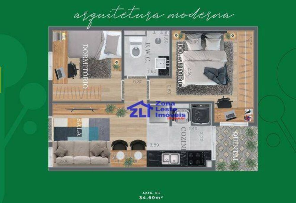 Apartamento, 2 quartos, 33 m² - Foto 12