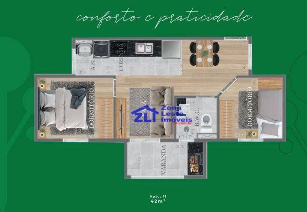 Apartamento, 2 quartos, 33 m² - Foto 4