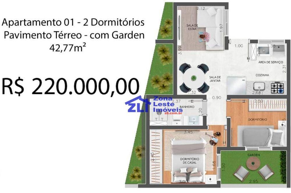 Apartamento, 2 quartos, 42 m² - Foto 1