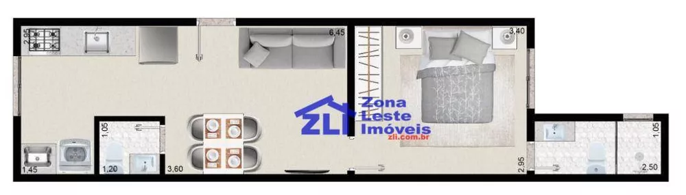 Kitnet-Studio, 37 m² - Foto 3