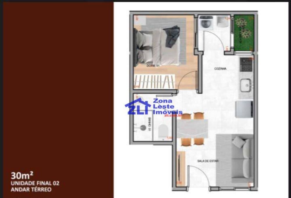 Apartamento à venda com 2 quartos, 33m² - Foto 6