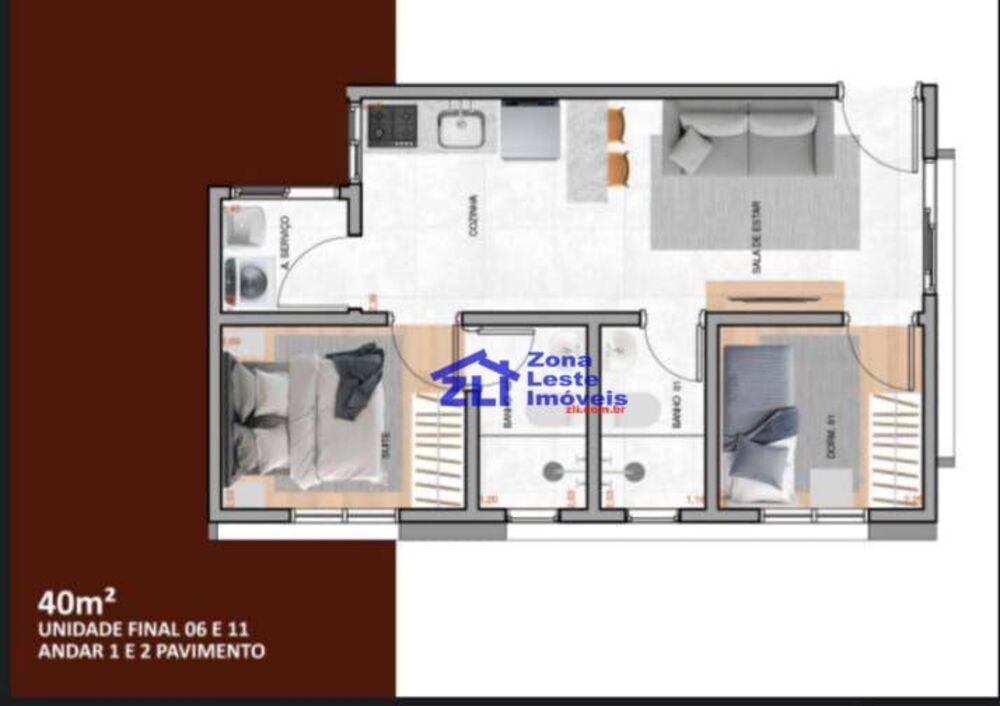 Apartamento à venda com 2 quartos, 33m² - Foto 10